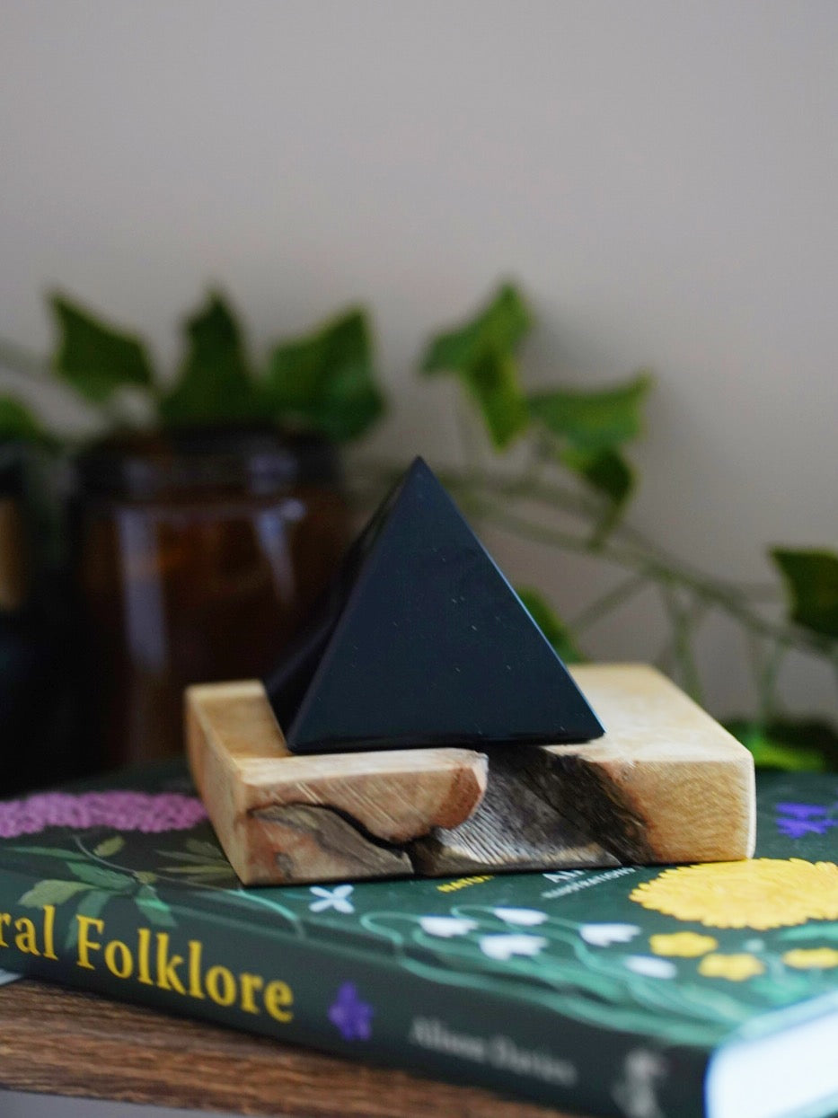 Black Obsidian Crystal Pyramid