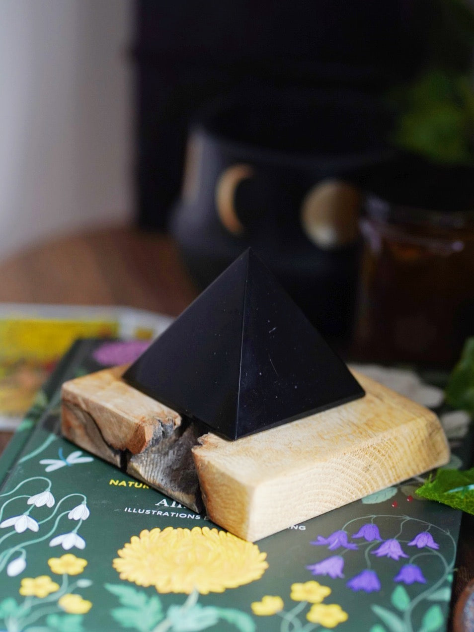 Black Obsidian Crystal Pyramid