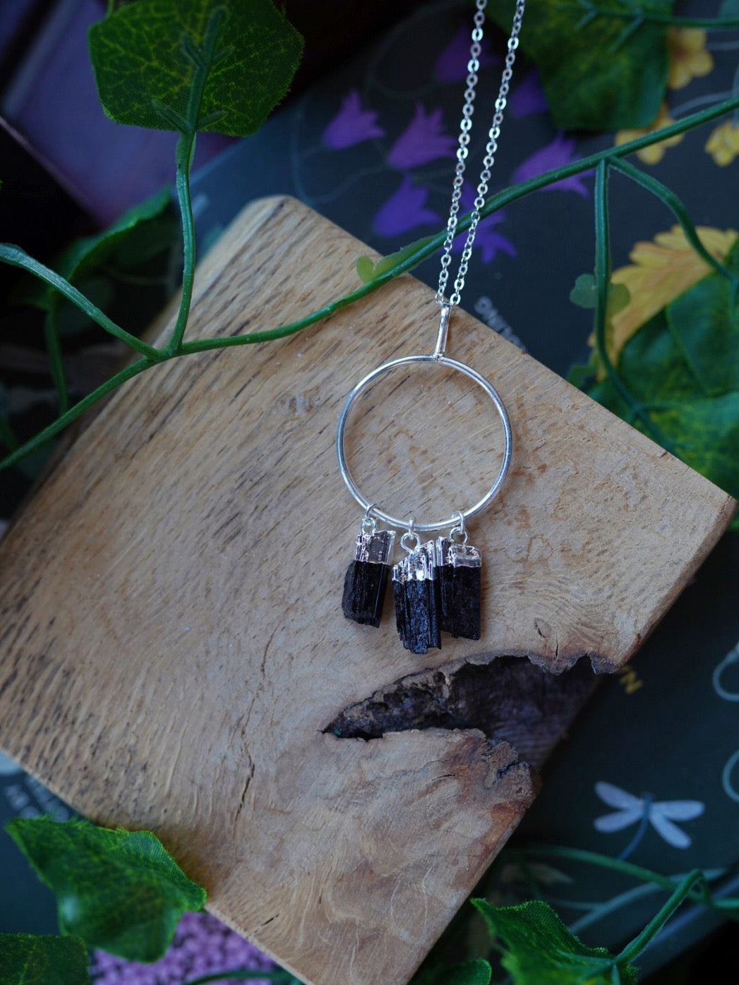 Triple Black Tourmaline Necklace