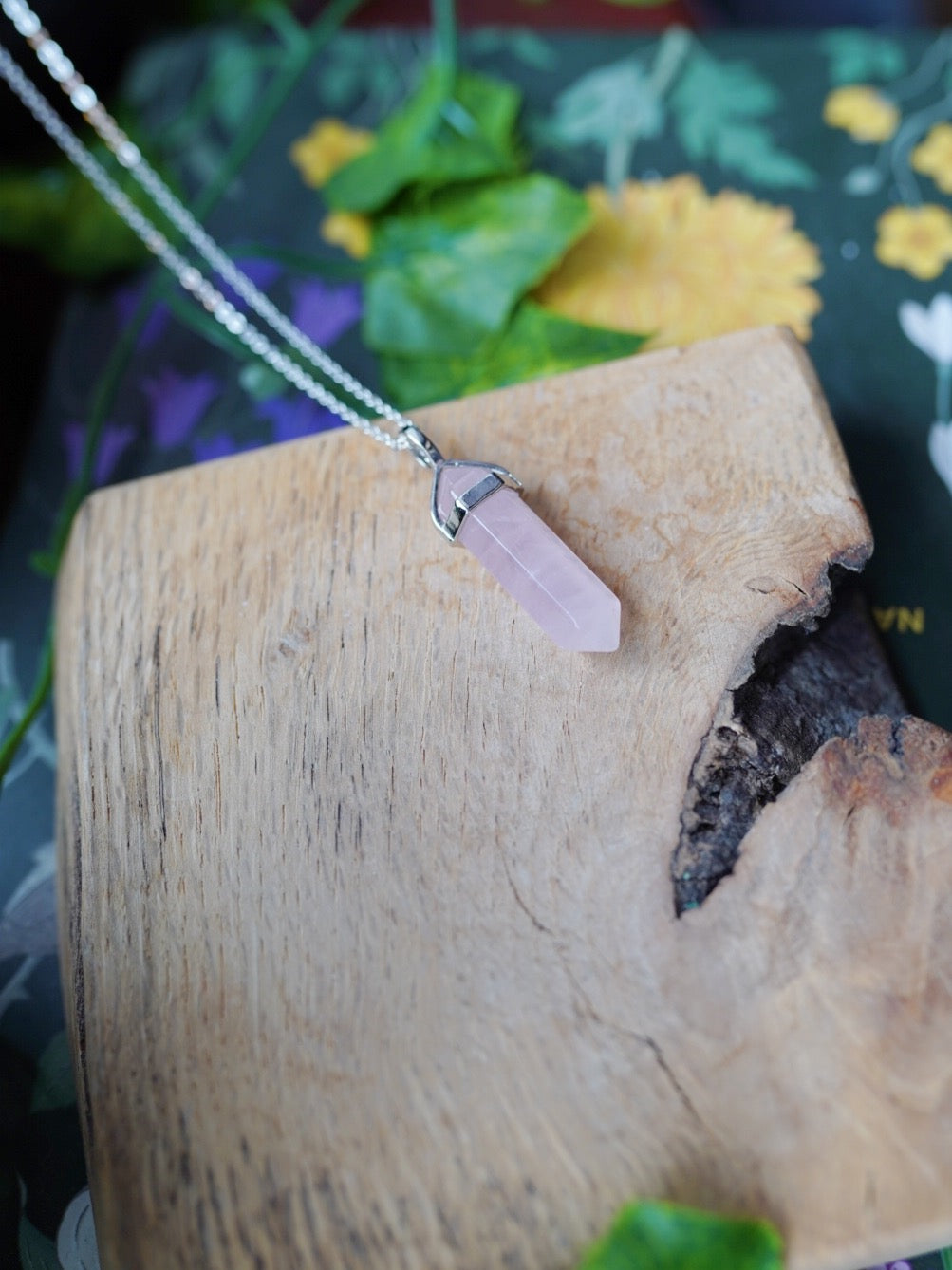 Rose Quartz Point Necklace