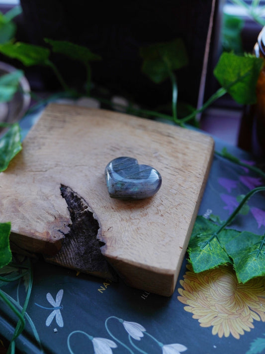 Labradorite Heart