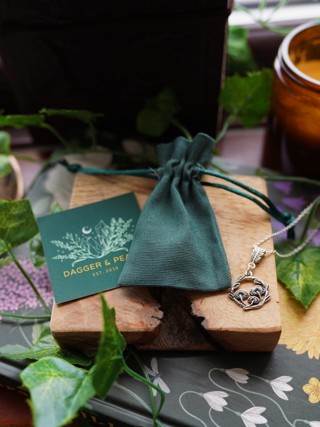 Mushroom Garden Necklace