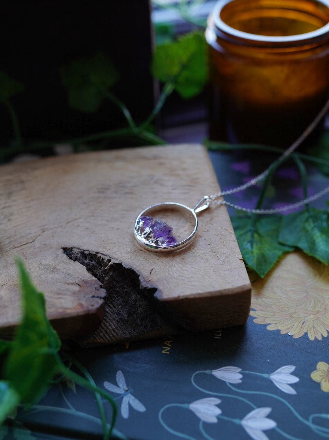 Triple Amethyst Necklace