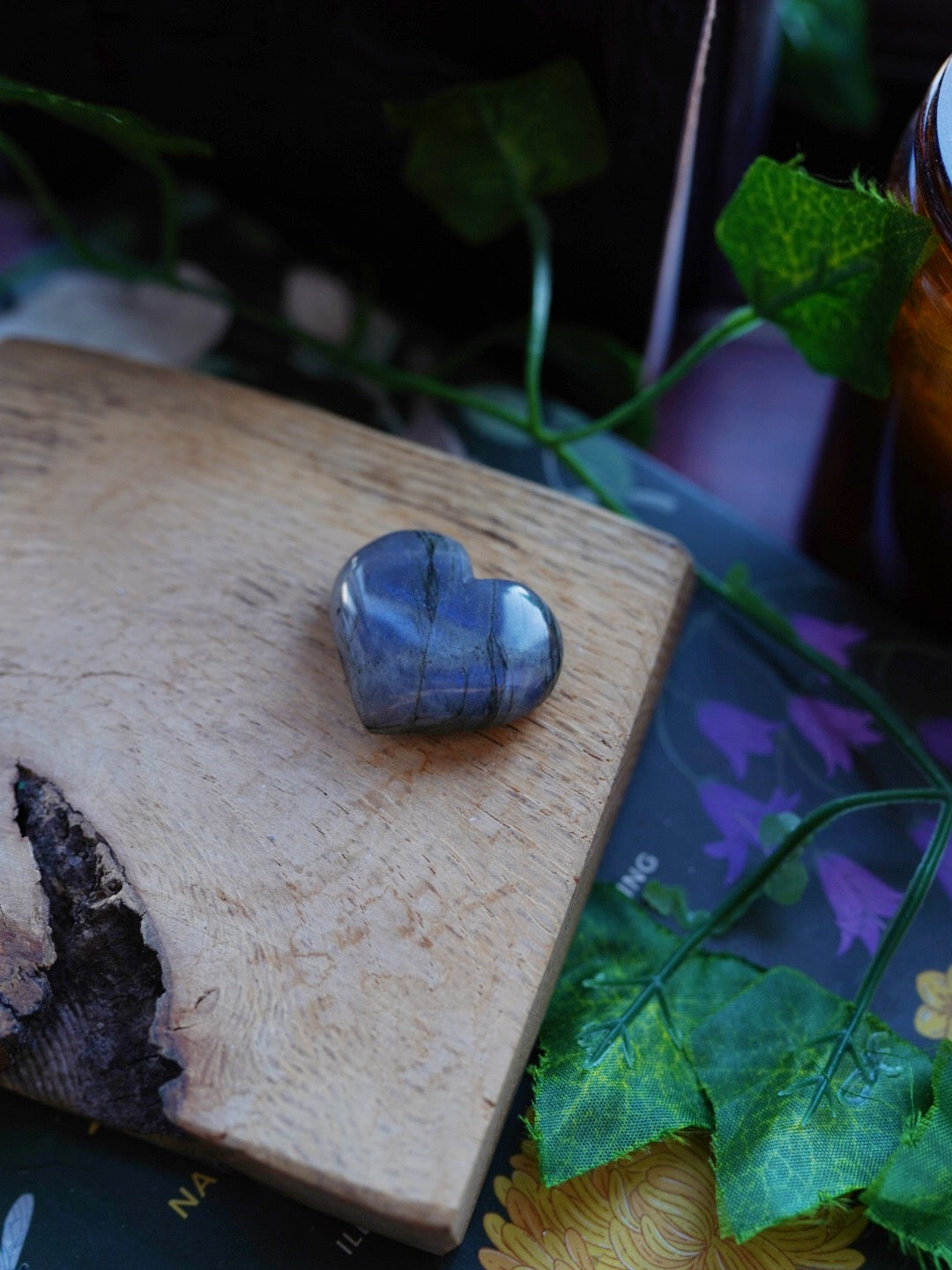 Labradorite Heart