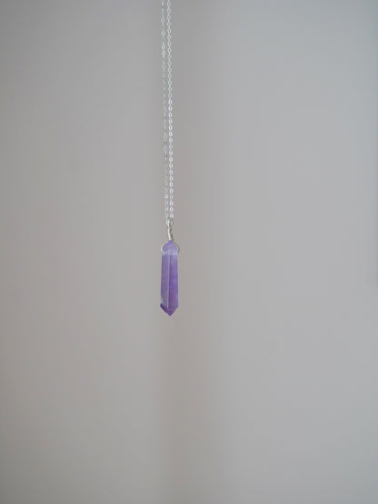 925 Sterling Silver Amethyst Necklace