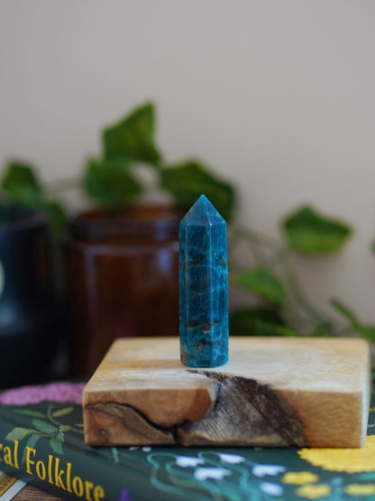 Blue Apatite Crystal Point