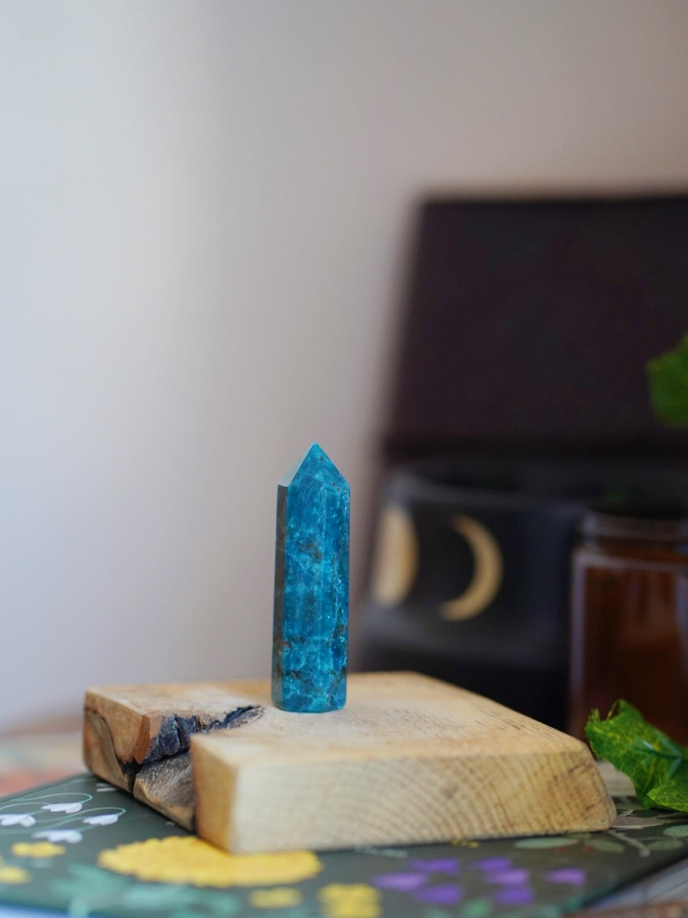 Blue Apatite Crystal Point