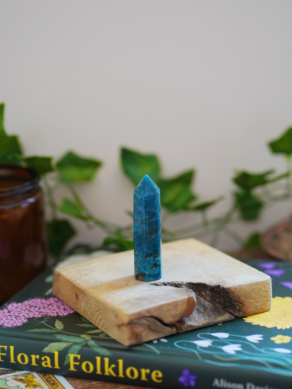 Blue Apatite Crystal Point