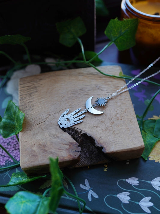 Celestial Mystical Hand Necklace