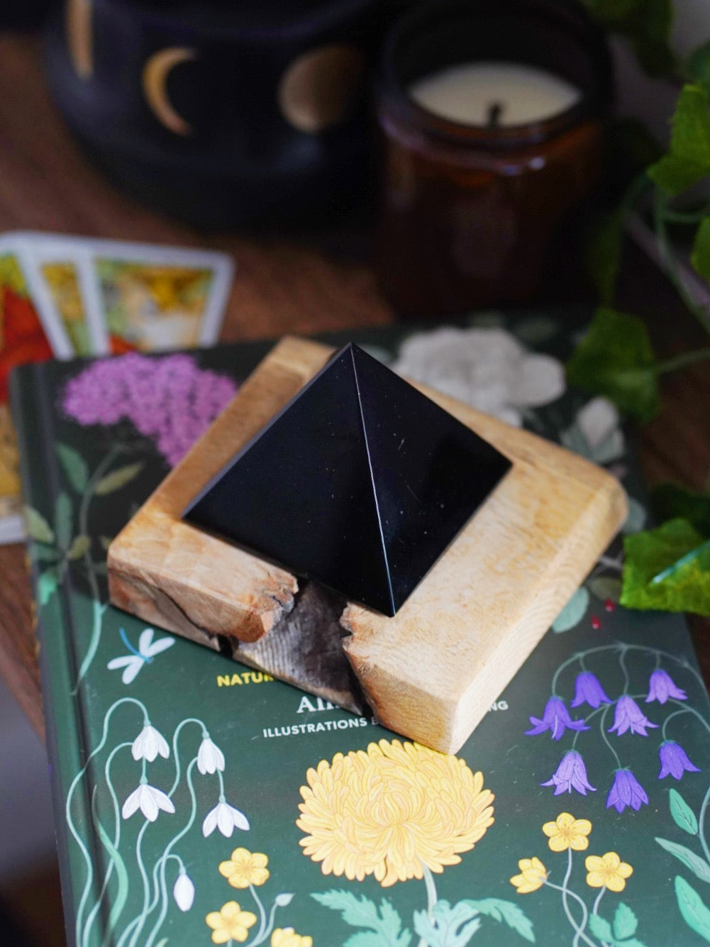 Black Obsidian Crystal Pyramid 