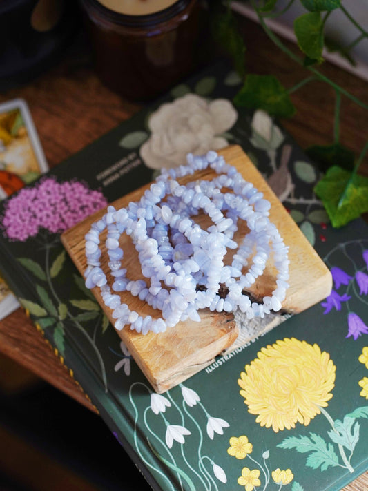 Blue Lace Agate Crystal Bracelets