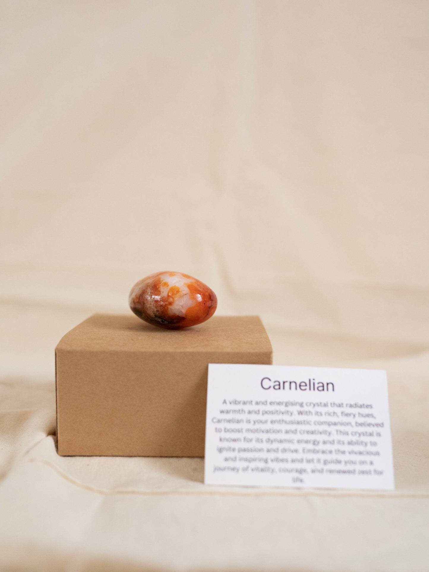 Carnelian Palmstone With Gift Box