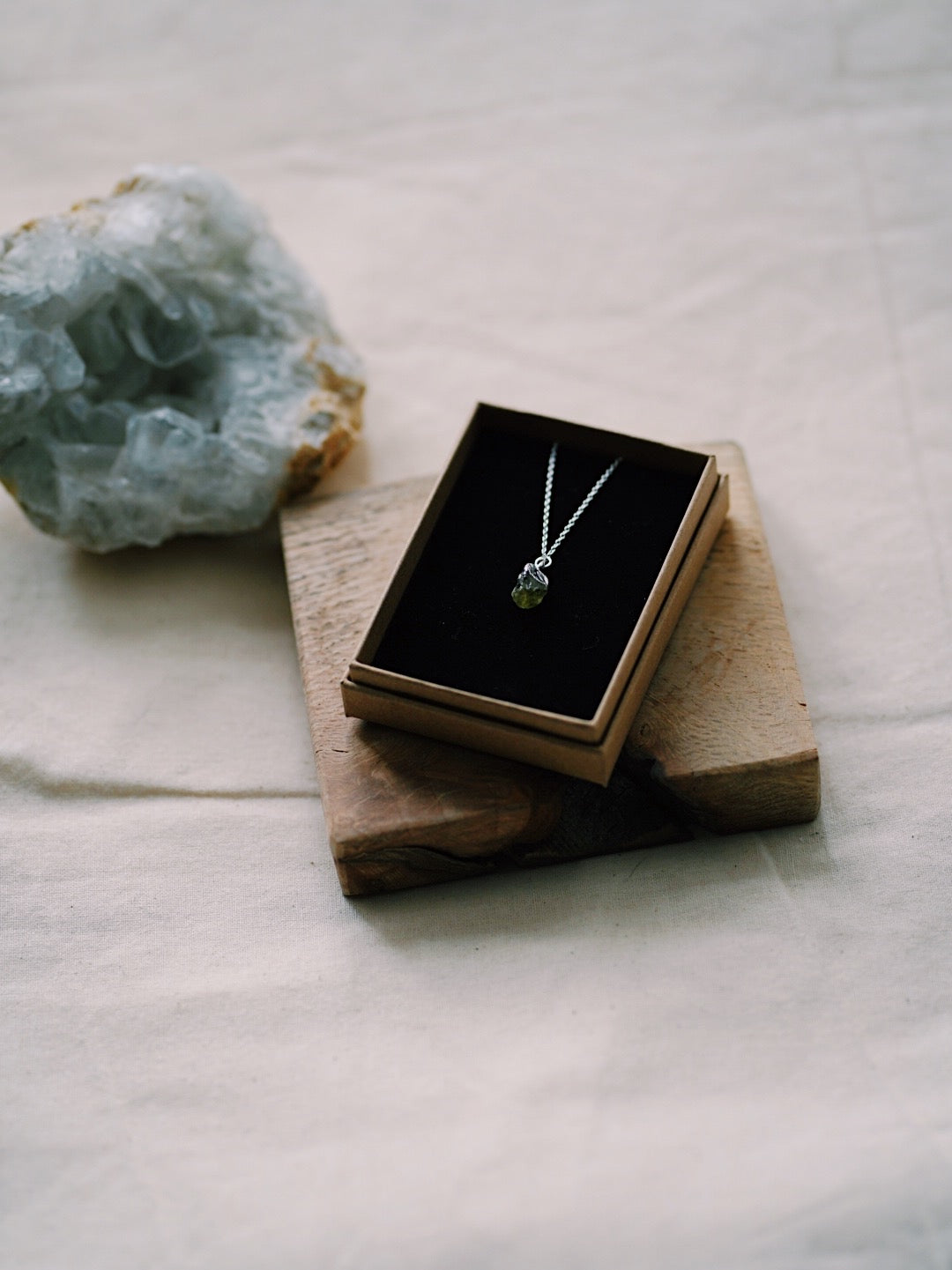 Peridot Necklace With Gift Box