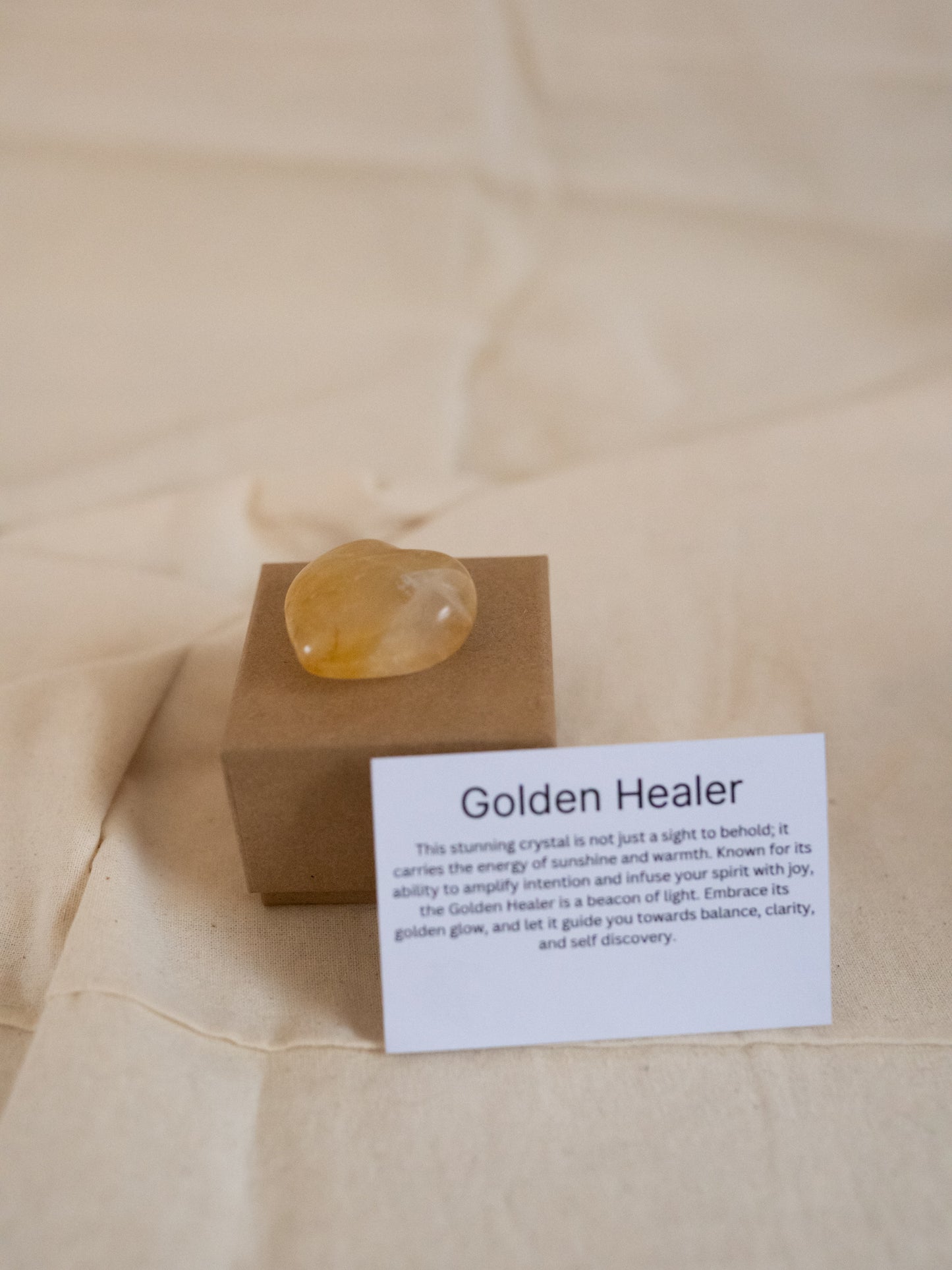 Golden Healer Heart With Gift Box