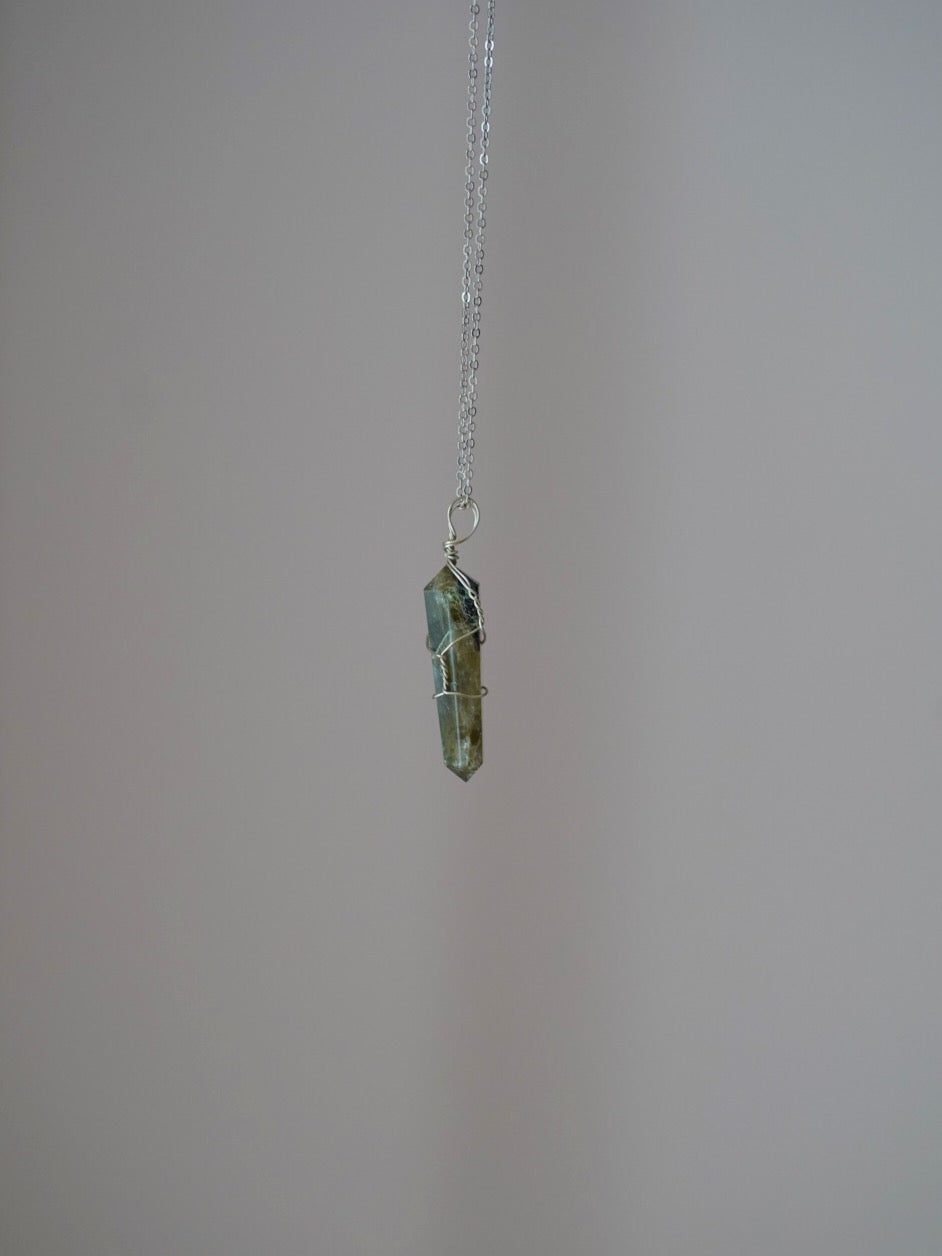 Labradorite Wire Wrapped Necklace