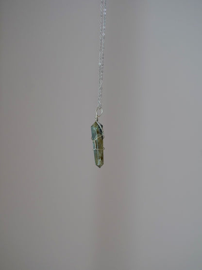 Labradorite Wire Wrapped Necklace