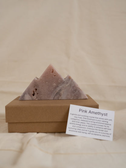 Pink Amethyst Mountain With Gift Box