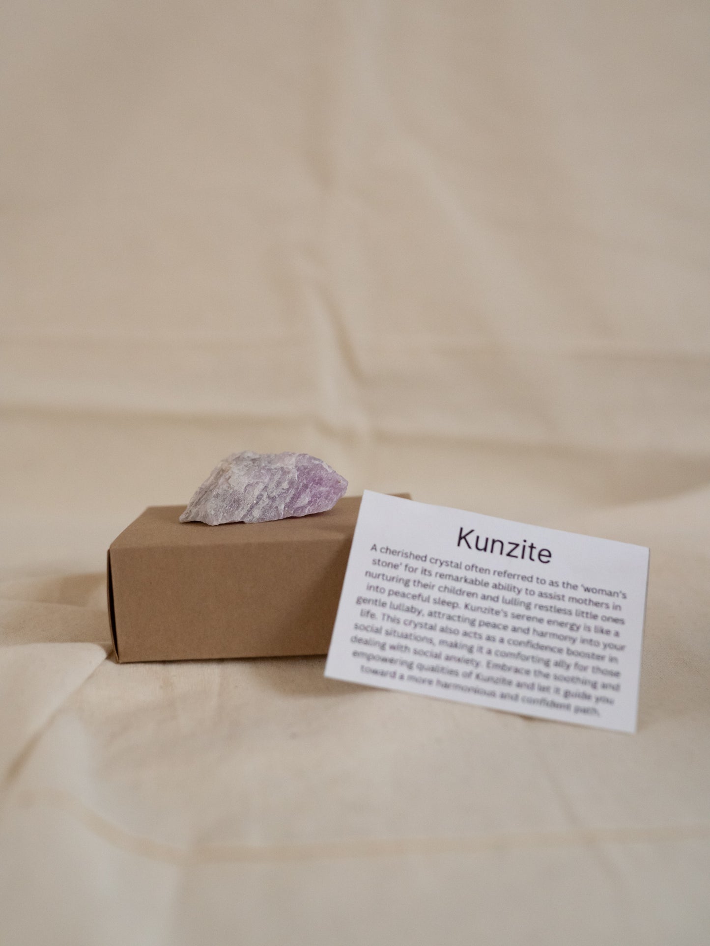 Raw Kunzite Crystal With Gift Box