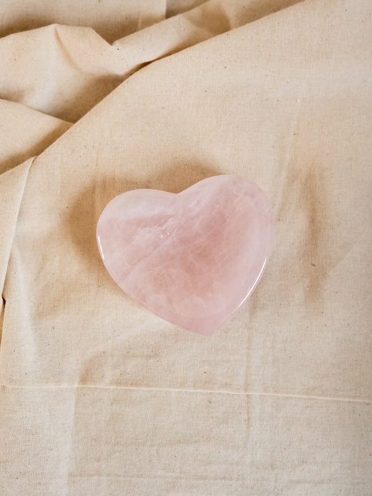 Rose Quartz Heart Shaped Bowl