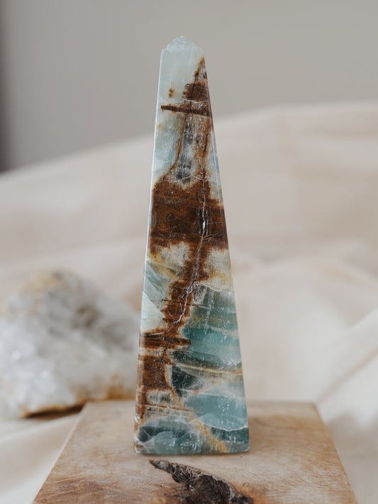 Blue Aragonite Obelisk